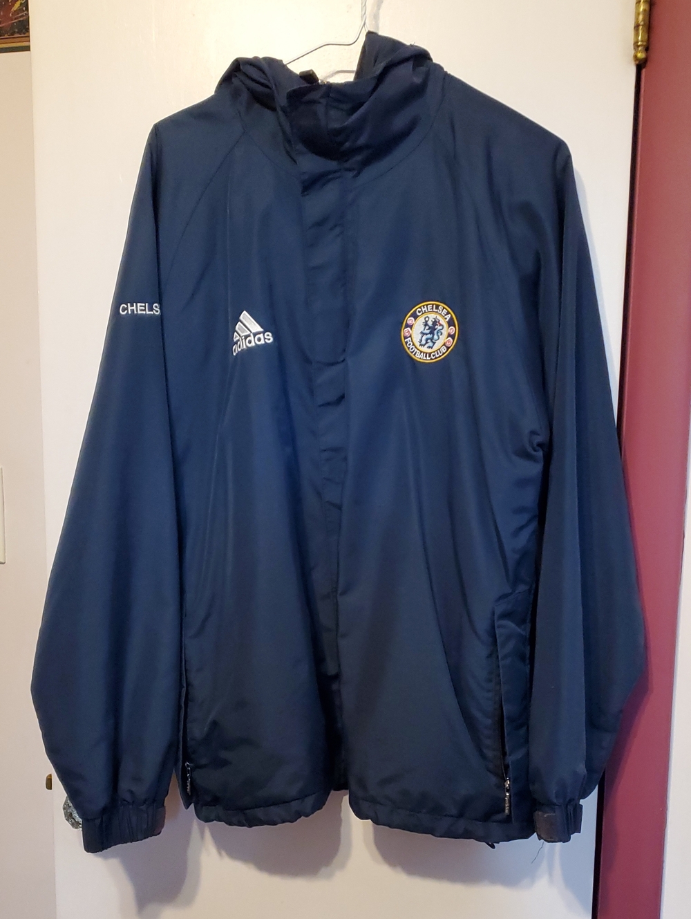 adidas Chelsea Navy Blue Men's Hooded Performance Jacket